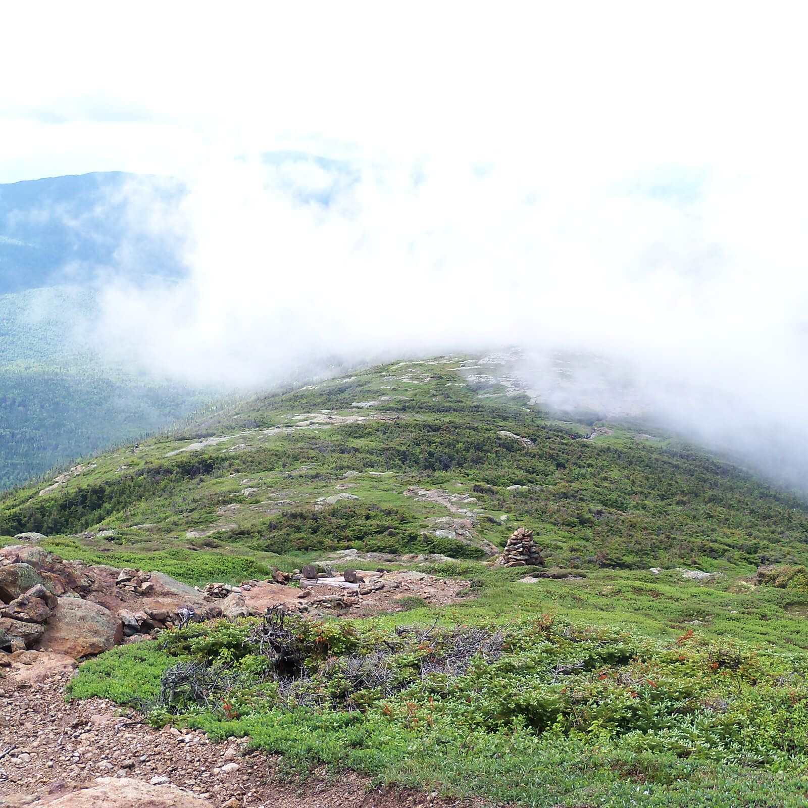 A cloud covers the presidential traverse