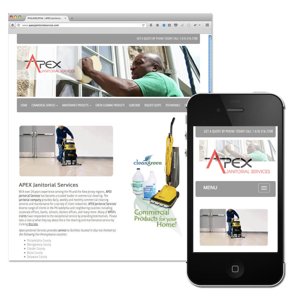 web design, apex janitorial services