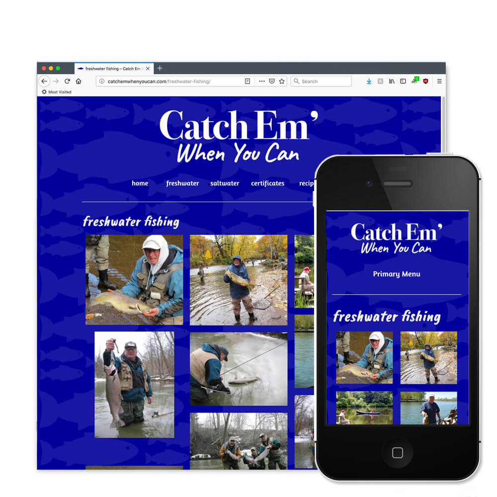 Catch Em When You Can, web design